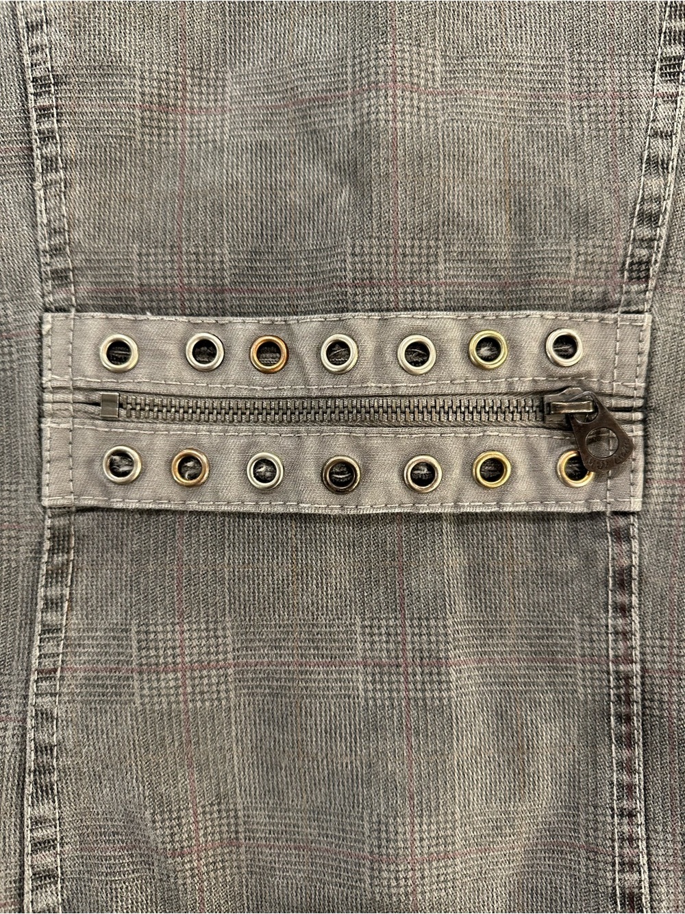 Miss Luna Distressed Utility Moto Jacket Y2K Grunge Avant Garde Patchwork M - Picture 10 of 16